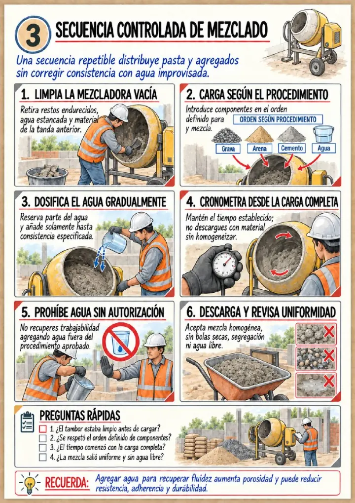 Página real: Secuencia controlada de mezclado